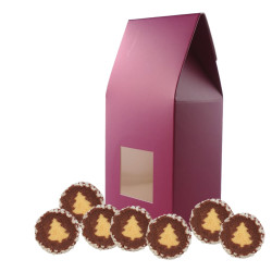 Grand Etui Sablés Chocolat Sapin Vanille