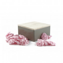 Boîte Métal Carrée Bonbons Rose